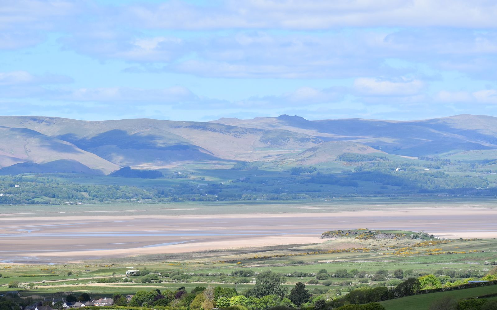 The Furness fells rising above the Duddon estuary, Cumbria